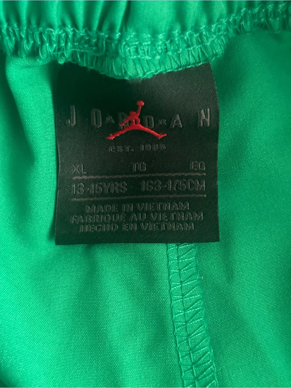 Jordan Green Athletic Basketball Shorts with White Trim